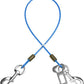 Dog Seat Belt Harness for Car,2pcs Dog Seatbelt of Coated Wire Leash Safety Restraint,No Chew Tether Cable Vehicle Dogs Accessories,Double Clips & Latch (Blue, 24 inch/60 CM)