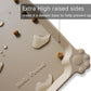 Hoki Found Large Silicone Pet Food Mats - Non Slip Dog & Cat Bowl Mats - Waterproof Tan