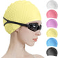 Tripsky Silicone Swim Cap,Comfortable Bathing Cap Ideal for Curly Short Medium Long Hair, Swimming Cap for Women and Men, Shower Caps Keep Hairstyle Unchanged…
