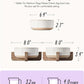 Ceramic Dog Bowls for Medium Small Dogs - 4 Cup Medium Dog Food and Water Bowls with Wood Stand, Cute Pet Dishes Set of 2, Lines+Dot