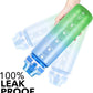 32oz Motivational Water Bottles with Time Marker & Fruit Strainer, Transparent Gradient Color Water Bottle with Times to Drink, Leakproof & BPA Free, Reusable Bottle with Strap (No Straw)