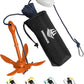 Dreizack Kayak Anchor Kit, 3.5 lb Folding Grapnel Boat Anchor Trolley Accessories with 40ft Rope and PVC Buoy for Fishing Kayaks SUP Paddle Boards Canoes Jet Ski PWC Inflatable Small Boats