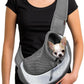 YUDODO Pet Sling Carrier for Small Dogs & Cats – Hands-Free Puppy Carrier with Safety Hook, Large Zipper Pocket, Soft Breathable Mesh, Adjustable Strap & Reflective Strip (Gray 1.0 S)