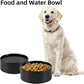 Non-Slip 8.2inch Ceramic Dog Food and Water Bowl for Large Breed Dogs, Pet Bowl for Replacement (Single Bowl, Black)