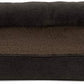 Furhaven Orthopedic Dog Bed for Large/Medium Dogs w/ Removable Bolsters & Washable Cover, For Dogs Up to 55 lbs - Sherpa & Chenille Sofa - Coffee, Large