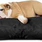 K9 Ballistics Tough Rectangle Pillow Medium Dog Bed - Removable Cover, Washable, Durable & Water Resistant Dog Bed Made for Medium Dogs 33"x27", Obsidian Black