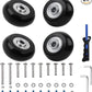 Luggage Suitcase Replacement Wheels Set of 4 PU Bearing Wheels-Install Width 0.8in/21mm with 3 Size Axles and Hacksaw for Trolley Bag Drawbar Box Smooth Rolling Repair(40mm x 18mm)