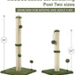 MECOOL Cat Scratching Post Premium Basics Kitten Scratcher Sisal Scratch Posts with Hanging Ball 22in for Kittens or Smaller Cats, Cactus Green