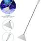 7 in 1 Aquarium Aquascape Tool Kit 15 inch, Aquatic Plant Extra Long Aquascaping Tool for Aquarium Fish Tanks Clean Accessories Set with Silver Tweezer Scissor Spatula, Fish Net, PH Paper, Bag