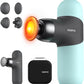 RENPHO Mini Thermal Massage Gun with Heat, Portable Deep Tissue Percussion Massager, Color Silicone Sleeves Travel Size with Carry Case, Mint