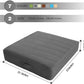MeMoreCool Square Floor Pillow for Adults and Kids, Large Meditation Cushion with Thick Foam and Washable Tufted Cover, 22-Inch Grey Seat for Yoga and Sitting