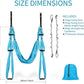 Aerial Yoga Swing Set Yoga Hammock Trapeze Sling Inversion Tool for Indoor Home Fitness (Blue)