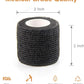 AUPCON Vet Wrap Cohesive Bandages Bulk Self Adhesive Bandage Wrap Self Adherent Wrap Non-Woven for Dogs Pet Animals & Ankle Sprains & Swelling 2 Inch x 5 Yards (2 Inch Black)