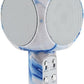 Sing-Along Bluetooth Karaoke Microphone and Bluetooth Stereo Speaker, Swirl Edition, All-in-One (Swirl Blue)