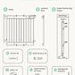 Grownsy Baby Gate for Stairs- No Bottom Bar, Adjustable Width 29.8” to 43.5” for Child and Pet, Dog Gate with Auto-Close & One-Hand Operation, Screw-in Installation for Doorways and Indoor Use