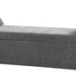 HULALA HOME Modern Storage Bench with Throw Pillows, 59.4" Extra Long Bedroom Ottoman Bench for End of Bed, Comfy Upholstered Footstool for Entryway Dining Room Living Room, Charcoal