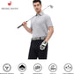 Mens Golf Shirt Moisture Wicking Dry Fit Performance Sport Short Sleeve Striped Golf Polo Shirts for Men