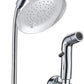G-Promise Dog Shower Sprayer Attachment for Fast and Clean Pet Showering, Multifunctional Shower, Metal Diverter, 78 Inch Extra Long Hose, No Drill Hook, Dog Washing-Bathingroom (Chrome)