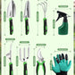 Garden Tools Set, 8 in 1 Heavy Duty Garden Tools Kit, Stainless Steel Ergonomic Gardening Hand Tool with Upgraded Bag, Gardening Supplies Gift for Women, Kid, Organizer