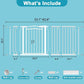 Extra Wide Baby Gate for Doorways 53.1"-62.6", Pressure Mounted Dog Gates With Door, Child Safety Barrier Walk Thru Indoor, Large Babygate Long for Kids Toddler Pet Outside, 30 In Tall White