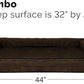 Furhaven Cooling Gel Dog Bed for Large Dogs w/ Removable Bolsters & Washable Cover, For Dogs Up to 95 lbs - Plush & Suede Sofa - Espresso, Jumbo/XL
