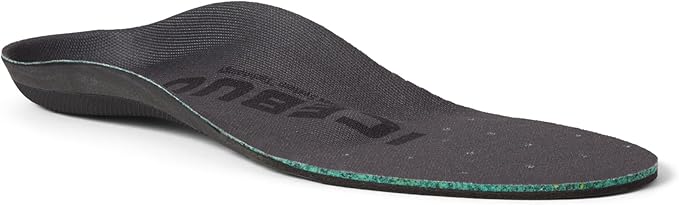 Icebug Comfort Insoles with Dynamic Arch Support, Charcoal Medium Arch, M 6/W 7.5-8