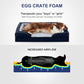 FURTIME Orthopedic Dog Bed for Extra Large Dogs - XL Plus Washable Dog Sofa Beds, Supportive Foam Pet Couch Bed with Removable Washable Cover, Waterproof Lining and Nonskid Bottom, Navy Blue
