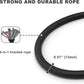 Rope Dog Leash, 6 Foot Heavy Duty Dog Leash with Aviation Aluminum Auto Locking Carabiner, Strong Nylon Pet Lead for Small, Medium, Large Dogs (Black, 6FT)
