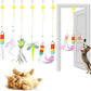 Kitten Toys 6 Pcs Interactive Feather Cat Toys, Cat Teaser Retractable Indoor Cat Toys Self Play Hanging Cat Toy,Cat Toy Indoor Kitten Play Chase Fun Exercise, Mental Physical Stimulation
