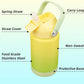 Insulated Water Bottle with Straw Lid,12 oz Stainless Steel Vacuum Metal Bottle with Silicone Handle,Lime