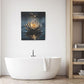 Zen Lotus Canvas Wall Art Mystical Lotus Bloom in Water Aesthetic Pictures Wall Decor Modern Meditation Spiritual Painting Print Framed Artwork Decorations Gifts for Yoga Spa Room Bathroom 20"x24"
