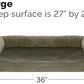 Furhaven Orthopedic Dog Bed for Large/Medium Dogs w/ Removable Bolsters & Washable Cover, For Dogs Up to 55 lbs - Faux Fur & Velvet Sofa - Dark Sage, Large