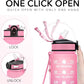 Hyeta 32 oz Water Bottles with Times to Drink and Straw, Motivational Water Bottle with Time Marker, Leakproof, Drinking Sports Water Bottle for Fitness, Gym and Outdoor