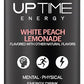 UPTIME Energy – White Peach Lemonade - Cane Sugar (12 Pack), Premium Energy Drink, 12oz Cans, Natural Caffeine, Sparkling, Natural Flavors