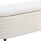 Kmax 45" Storage Bench Faux Fur Entryway Bench Upholstered Ottoman Bench for Bedroom Living Room Hallway, White