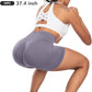 CHRLEISURE Women's 4 Packs Workout Gym Shorts, High Waisted Butt Lifting Scrunch Butt Seamless Booty Shorts