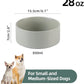 Ceramic 6.1inch Non-Slip Dog Food and Water Bowl for Small & Medium Breed Dogs,Pet Bowl for Replacement, Protects Cervical Spine (Grey)