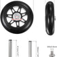 uxcell Replacement Luggage Wheels 90x24mm Suitcase Wheel Repair Kits Include 2 PU Bearing Wheels & Washers, Wrenches & Axle Screw for Trolley Bag, Inline Skate and Caster Board