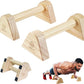 WOOD CITY 2 PCS Wood Push Up Bars Stands with Non-Slip Base, Supports Aerobics and Upper Body Strength Training for Men and Women, Joint-friendly Beech Wood Home Fitness Equipment