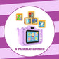 Kids Camera Toys,48MP Dual Lens with 64G SD Card and Cartoon Soft Cover for 3-8 Year Old Girls Boys (PurpleR)