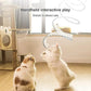 Folded Cat Tunnel Toy for Indoor Cats, 2 PCS Collapsible Pet Spring Cat Toys with Feather Mouse Upgrade Interactive Toy Playing Tent for Puppy Kitten Accessories Home
