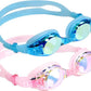 Aegend 2 Pack Kids Goggles, Swimming Goggles for Kids Age 4-16 Boys and Girls Youth, Anti-Fog Waterproof Anti-UV Pool Goggles