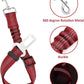 SlowTon Dog Seat Belt Harness for Car, Dog Car Harness Adjustable Mesh Breathable & Dog Seatbelt Safety Tether with Elastic Bungee for Small Medium Large Pets(Red Seatbelt, Single Clip, XXXS)
