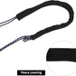 QWORK Adjustable Horse Training and Lunging Aid with Rear Fleece Cover, Navy/Red, Encourages Proper Head Carriage and Comfortable Stretching, Durable Braided Nylon Rope with Metal Clips,