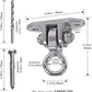 Stainless Steel Heavy Duty Swing Hanger 180°+360° Ceiling Swing Mount Free Swivel Swing Hook Swing Hardware Kit for Yoga Swing Hammock Chair Porch Swing Sets Heavy Punching Bag 1500 LB Capacity