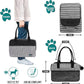 PetAmi Dog Purse Carrier for Small Dogs, Airline Approved Soft Sided Pet Carrier with Pockets, Ventilated Dog Carrying Bag for Puppy Cat, Dog Travel Supplies Bag, Sherpa Bed, Max 12 lbs, Stripe Black