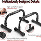 Push Up Bar, Parallettes Bars For L-sit & Dip, Heavy-Duty No Wobbling Parallel Bars Stand For Handstands, Full Planche, Calisthenics, 9.5in High Workout Stands for Home Fitness Training
