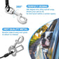 Dog Seat Belt Harness for Car,2pcs Dog Seatbelt of Coated Wire Leash Safety Restraint,No Chew Tether Cable Vehicle Dog Accessories,Double Clips & Latch (2 Pack Black, 24 inch/60 CM)