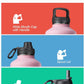 Water Bottle Insulated 64 oz with Straw & 3 Lids, Coolflask Half Gallon Water Jug Large Metal Stainless Steel Wide Mouth, Non-BPA Keep Cold 48H Hot 24H, Bubblegum Princess