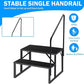 RV Steps with Handrail, 2 Steps Ladder Hot Tub Steps with Handrail, Portable Mobile Home Stairs Outdoor RV Stairs for 5th Wheel RVs